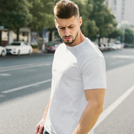 Custom Tshirt Front Back Print Professional Your Own Logo Text Photo Male Personalized Premium Gifts T-shirt EU Size 100% Cotton