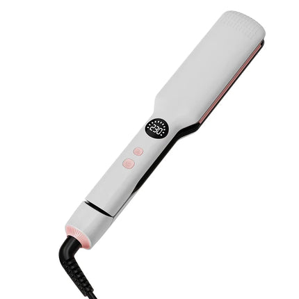 Professional Hair Straightener with Oil Coating Wide Plates–60W Fast Heating,Care for Frizzy,PTC Technology for Smooth Styling