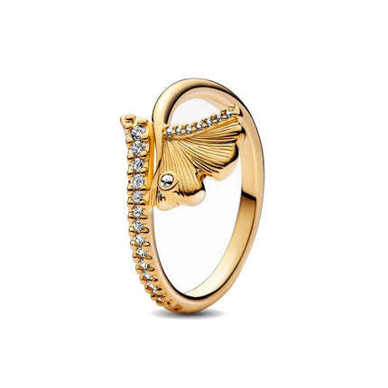 2025 Hot Selling Wholesale Gold Color Sun Heart Bow Size 6 7 8 9 Ring Rings For Trenday Women Jewelry 925 Sterling Silver