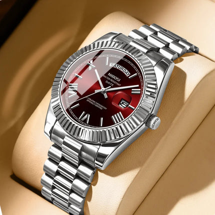 NIBOSI Men's Watches Top Brand Luxury Man Watch For Men Automatic Date Week Waterproof Quartz Wristwatches Luminous Reloj Hombre