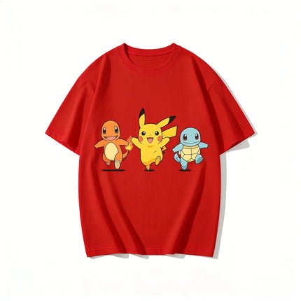 2026 Pokemon T-shirt Pure Cotton Casual T-shirt Round Neck T-shirt Short Sleeve Clothing Summer Sports Casual Short Sleeve Top