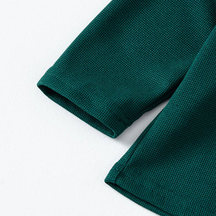 Children's Autumn Solid Color Simple Versatile Long-Sleeve T-shirt Boys' Casual Sports Shirt Girls' Fashion Round-Neck Sweatshirt