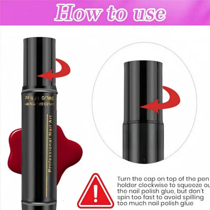 Summer Neon Gel Nail Polishs Pen Long Lasting Pure Color Nail Gel Nail Arts Marker Manicure Pen Nail Polishs Base Top Coat Gel