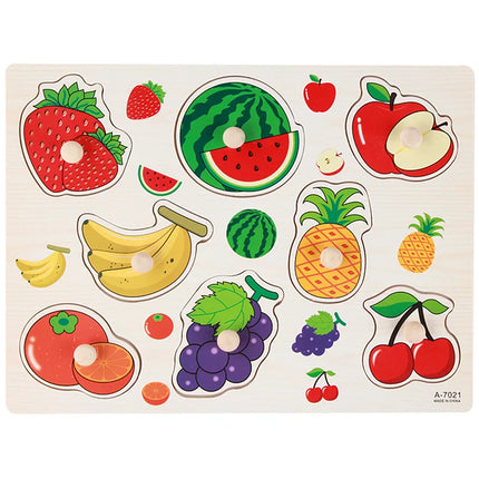 Baby Montessori Puzzles Wooden Toys for Children 1 2 3 Years Educational Learning Kids Games Child Birthday Gifts