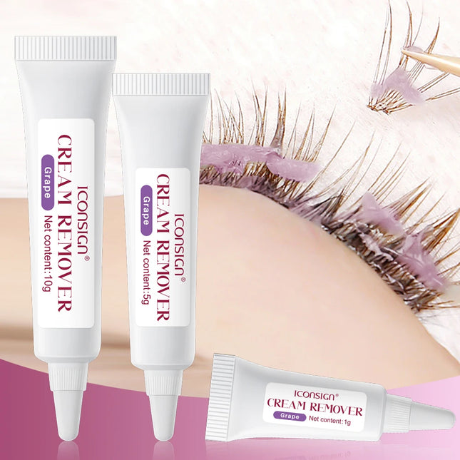 ICONSIGN Eyelash Extension Remover Cream - 1g | 5g | 10g, Salon-exclusive eyelash care product, low irritation
