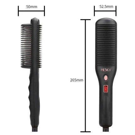 Corded Electric Comb Negative Ion Technology 180-230℃ 1H Auto Shut Off Anti-Frizz Design Hair Straightener Brush for Women