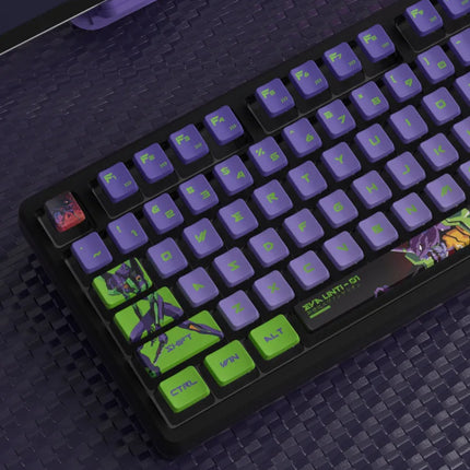 2025 New Eva Rebuild Of Evan Anime Figure Four Sided Side Transparent Pbt Thermal Sublimation Transparent Crystal  Key Cap Gifts