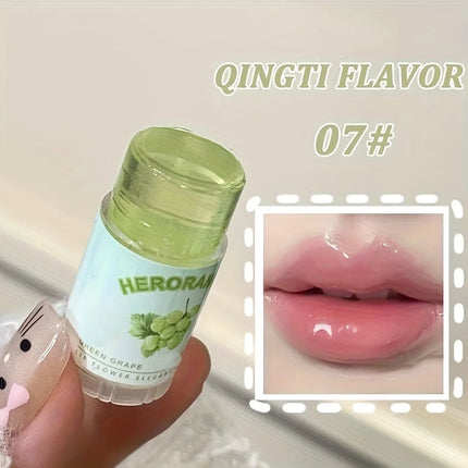 Herorange Lip Flower Elegant Lip Balm Long-Lasting Moisturizing Refreshing Non-Sticky Prevents Dryness and Reduces Lip Lines Primer Christmas Gift