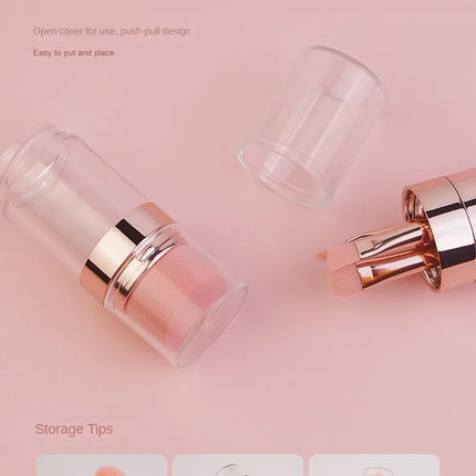 5 In 1 Portable Retractable Makeup Brushes For Foundation Eyebrow Lip Eyeshadow Loose Powder Cosmetic Set Makeup Brush Tools