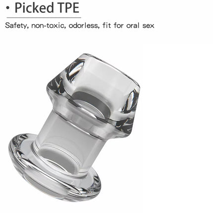 4 Sizes Transparent Hollow Anal Plug Dilator Silicone Butt Plug Speculum Peeking Anal Prostate Massage Sex Toy For Woman Men Gay