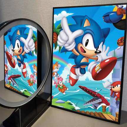 Sonic Game Poster Print A5-A2 - Wall Art Decor Room Office Gift / Poster Sonic A5-A2 - Déco Murale Bureau Cadeau