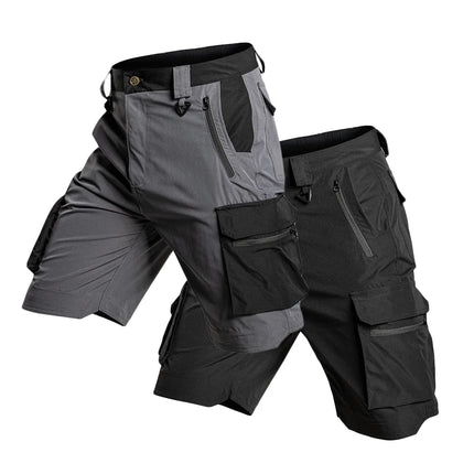 3-2-1Pcs Outdoor Training Work Shorts Men Multi-Pocket Tactical Cargo Pants Summer Thin Waterproof Quick Dry Climbing Shorts