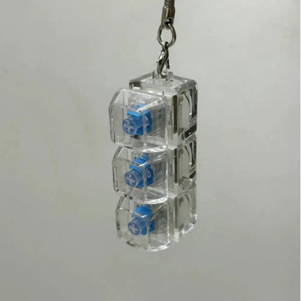 New DIY Keyboard Fidget Keychain Keys Button Relief Stress Clicker Toy Keycap 9Keys Finger Keyboard Cap Adult Keycap