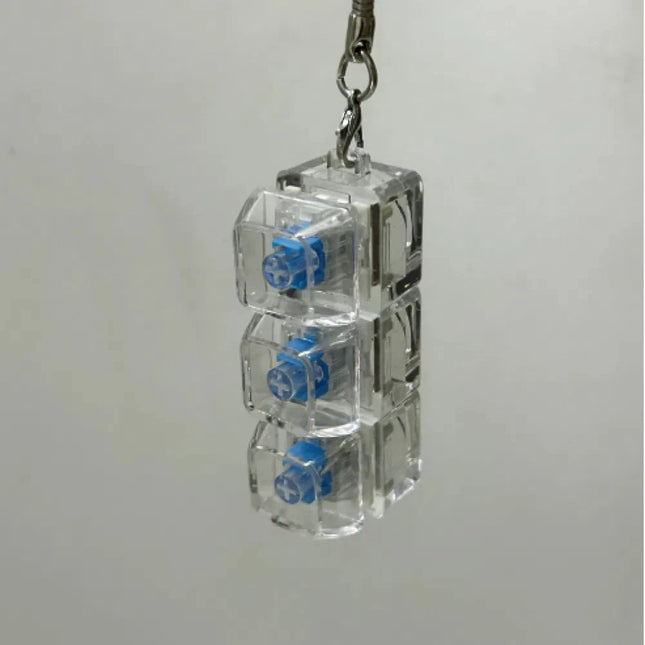 New DIY Keyboard Fidget Keychain Keys Button Relief Stress Clicker Toy Keycap 9 Keys Finger Keyboard Cap Adult Keycap