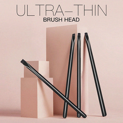4pcs Blade Makeup Brushes Angled Thin Eyebrow Brush Flat Fine Eyeliner Brush Professional Liner Brow Make Up Tools