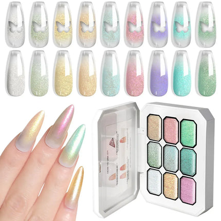 LIMEGIRL 7in1 Nail Gradient Gel Kit Long-lasting Nail Gel Polish Hybrid Color High Texture Gradient Nail Gel for Nail Salon Art