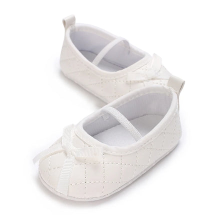 Newborn Baby Mary Jane Ballet Flat Shoes Classic Fashion Non-Slip Bow Baby Shoes Soft Sole Preschool Walking Footwear