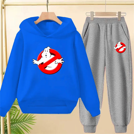 Black children's Hoodie coat Ghostbusters movie Suitable Age 2-12 boys girls sweatshirt outerwear pants set autumn clothing