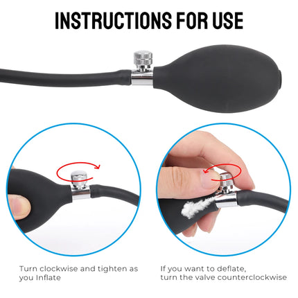 3-16cm Inflatable Anal Plug For Women Vaginal Dilator Butt Expander Men Anus Prostate Massager Dildo Female Masturbator Sex Toys