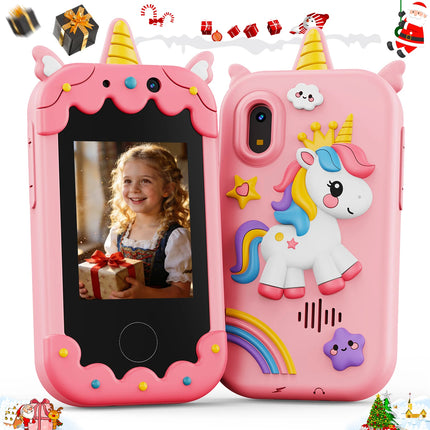 Kids Smart Phone for Girls Christmas Birthday Gifts for Girls Kids Toys Phone with  Touchscreen Dual Camera Game Music Player