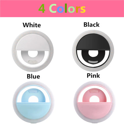 1pcs Mini Selfie Ring Light Mobile Phone Fill light Lens LED Selfie Lamp Ring for IPhone Selfie Smartphone Selfie Ring Light