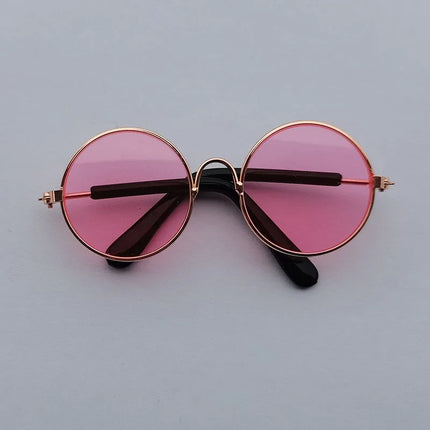 Lovely Vintage Round Pet Sunglasses Reflection Eye wear glasses For Small Dog Cat Animal Photos Props Accessories
