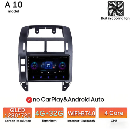 Android Car Radio Multimedia Car Radio Stereo Head Unit for Volkswagen Polo Mk4 2001 - 2011 with GPS Navigation Wireless CarPlay