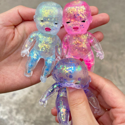 Squishy Maltose Sugar Baby Squeeze Toy Kawaii Baby Stretchable Slow Rising Fidget Toy for Adults Stress Anxiety Relief Gifts