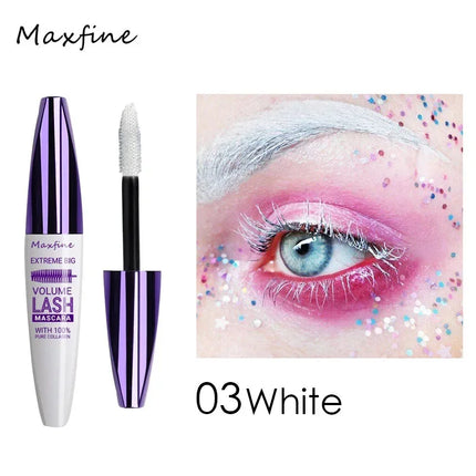 Colorful 5D Volume Mascara Lasting Styling Waterproof Quick Dry Blue Purple Curling Lengthen Long Eyelash Silk Extension Cream