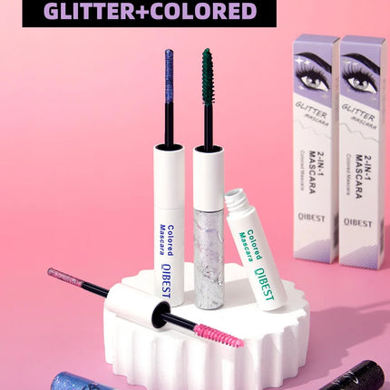 Double Head 2 IN 1 Mascara Silk Fiber Lash Mascara Volume Waterproof Lasting Non-Smudging Thick Thin Curling Mascara Eyes Makeup