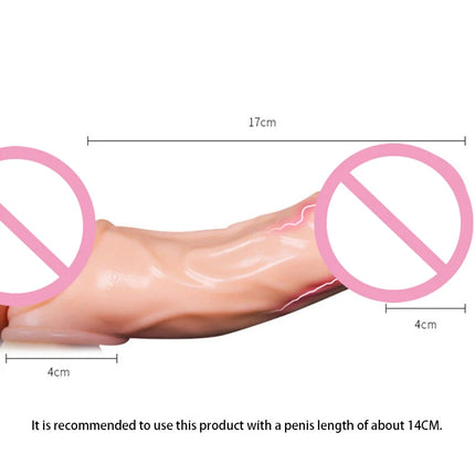 Silicone Cock Ring Soft Realistic Penis Sleeve Extender Condom Penis Ring Delayed Ejaculation Dick Cover Case Cock Header
