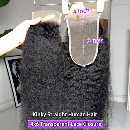 Kinky Straight 4x4 4x6 5x5 13x4 Transparent Lace Closure #1B Natural Color Bleached Knots Lace Frontal Raw Virgin Human Hair