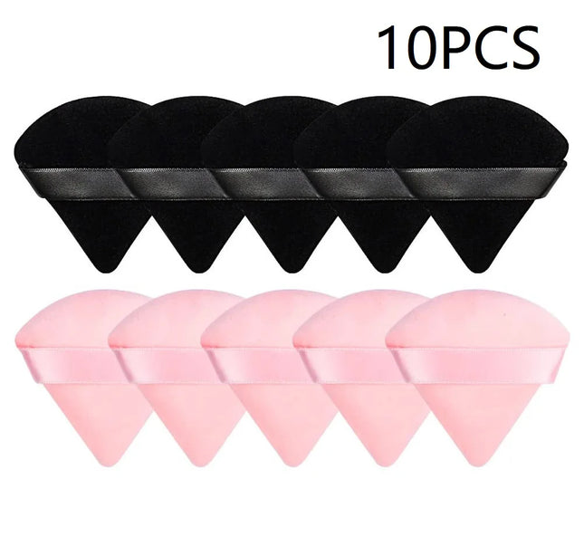 10PCS Triangle Makeup Beauty Sponge Puff Triangle for Powder Makeup Blender Finger Puff Make Up Accessories Cosmetics PF03