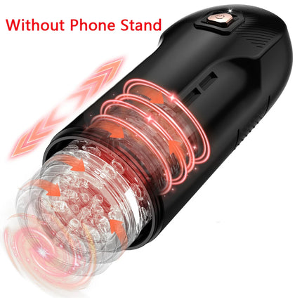 Automatic Masturbator for Men Telescopic Rotation Masturbation Cup with Handle Phone Stand Adult Goods Sex Toy for Men 18+