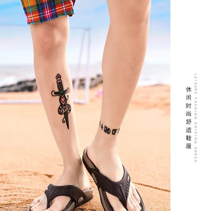 Massage Flip Flops for Men Summer Breathable Beach Shoes Sandals Men Luxury Flip Flops Breathable Plus Big Size Men Slippers 46