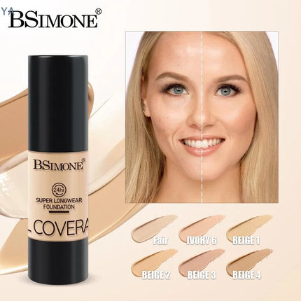 [YA]BSIMONE Liquid Foundation, Waterproof, Matte Finish, Long Lasting, Concealer Cream For Uneven Tone- Daily Makeup Must-Have