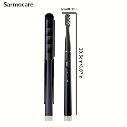 Portable USB Rechargeable Sonic Electric Toothbrush 5 Modes with 6 Heads 30 Days Battery IPX7 Waterproof Travel Case Adults