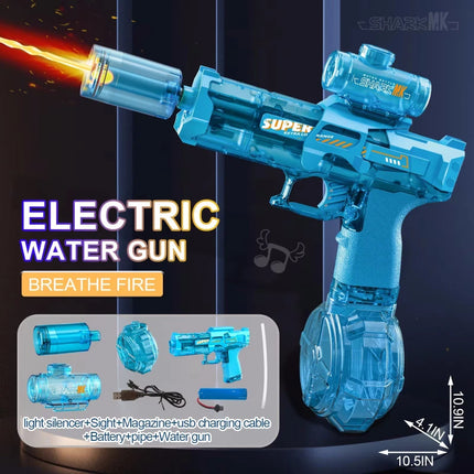 Blasting Lights Are Linked To The Chamber Electric Water Guns Toys for Kids Automatic Water Pistol Children Summer Outdoor Toy