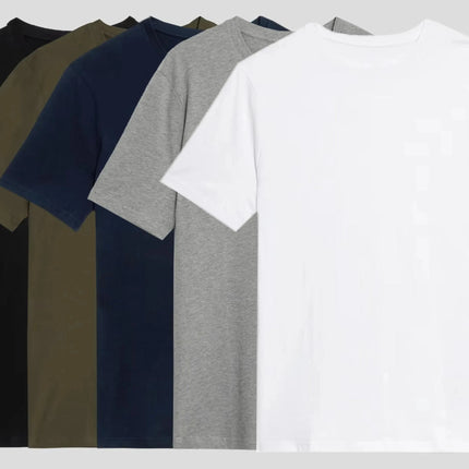 Premium Quality Organic 100% Cotton Men's Solid T-shirts Regular Cotton Men's T-Shirt Solid Color Casual Crew Neck Unisex Summer