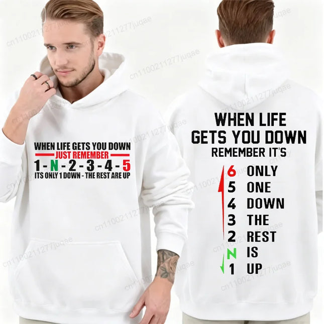Men's Hoodie Casual Sports Hoodie 1 Down 6 Up Motorcycle Print Men/Women Plus Size Pullover Fashion Sweatshirt Long-Sleeve Tops