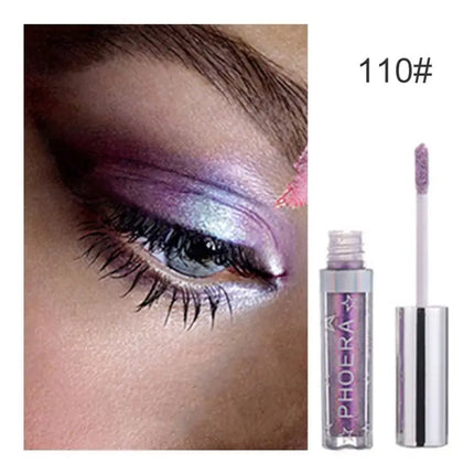 PHOERA Metallic Eye Shadow Diamond Shiny Eye Liner Pen Eyeshadow Long Lasting Shimmer Pigmented Eye Shadow Maquillaje