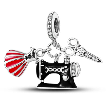 New 925 Sterling Silver Charms Bead Red Cherry Strawberry Love Heart Charm Fit Original Bracelet Pendant DIY Jewelry For Women