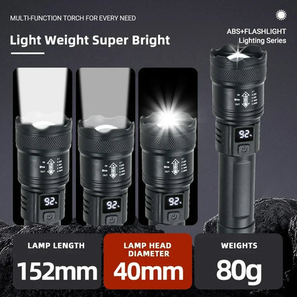 Handheld Portable Flashlight, High-power LED Torch, Emergency Lighting, Telescopic Mini Zoom Flashlight for Outdoor Fishing