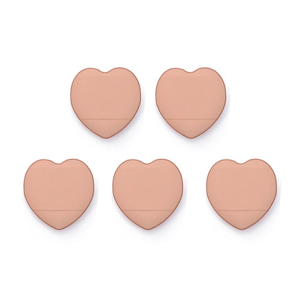 5/10pcs Heart Finger Puff  Mini Makeup Sponge Small Air Cushion Powder Sponge Case Face Concealer BB Cream Cosmetic Puff Beauty