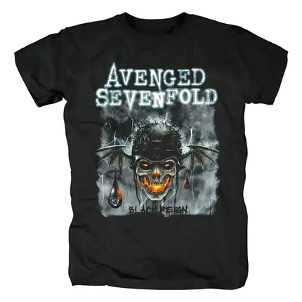 Avenged Sevenfold Band Nightmare Black Classic Style Casual Loose Print T-Shirt Graphic Short Sleeve Shirt Unisex
