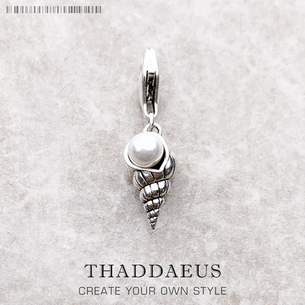 Charm Pendant Shell With Freashwater Pearl New Fine Jewelry 925 Sterling Silver Oceans Gift For Women Men