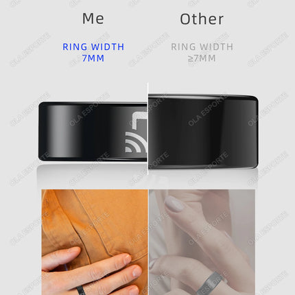 For Android iOS 2025 Smart Ring NFC Heart Rate Blood Oxygen Multi-Sport Monitor 5ATM Waterproof Ceramic SmartRing Women Men New