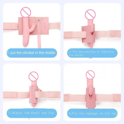 Vibrator Fix Strap Female Vibrators Bandage Fixed Belt Outdoor Stimulation Sex Tools Wearable Jump Egg Masturbate Sex Machine