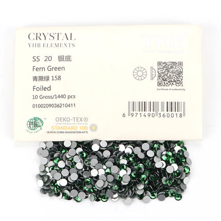 YHB 134-174 Glitter Cold Fixation Flat Back Non-Hotfix Rhinestone For Bags Nails Fabric Garment Decoration Jewelry Accessories