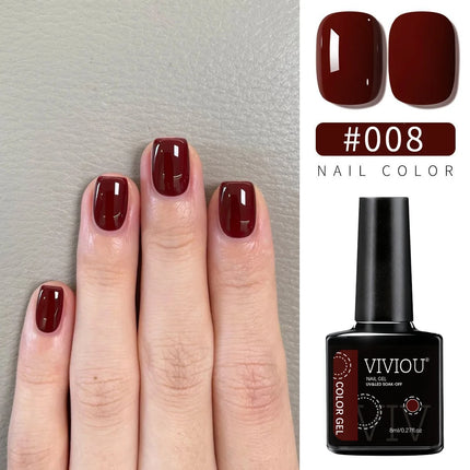VIVIOU 12Solid Color Nail Polish Phototherapy Glue Set Professional Nail Shop Special Kit Nail Art Semi Permanent UV LED Gel Kit